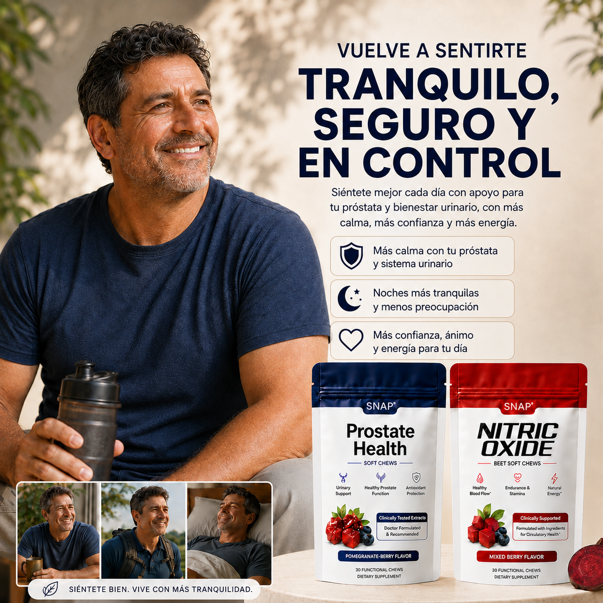SNAP - SUPLEMENTO DE APOYO PARA TU PROSTATA Y MEJOR CIRCULACION
